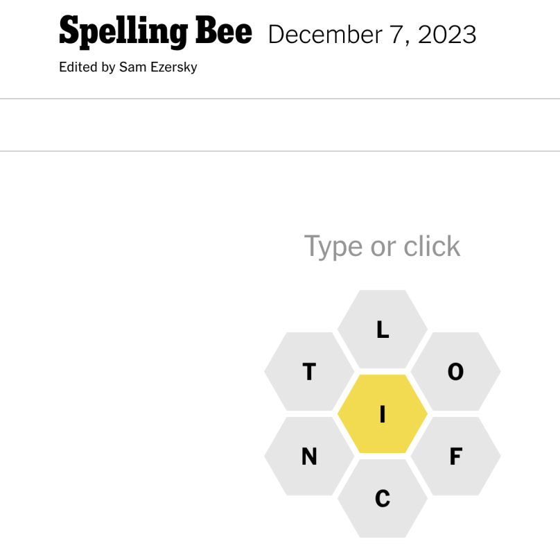 Spelling Bee Answers